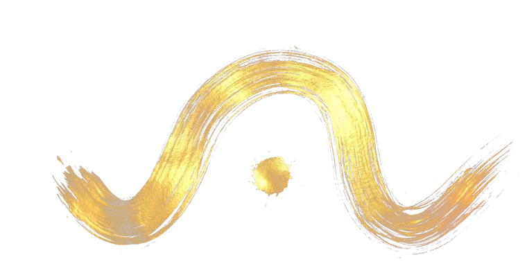 Buga Sphere symbol 04, rendered in gold Japanese brush calligraphy