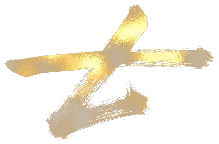 Buga Sphere symbol 23, rendered in gold Japanese brush calligraphy