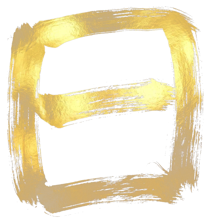Buga Sphere symbol 26, rendered in gold Japanese brush calligraphy