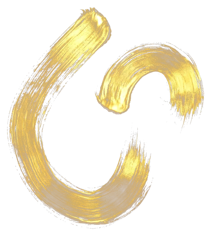 Buga Sphere symbol 27, rendered in gold Japanese brush calligraphy